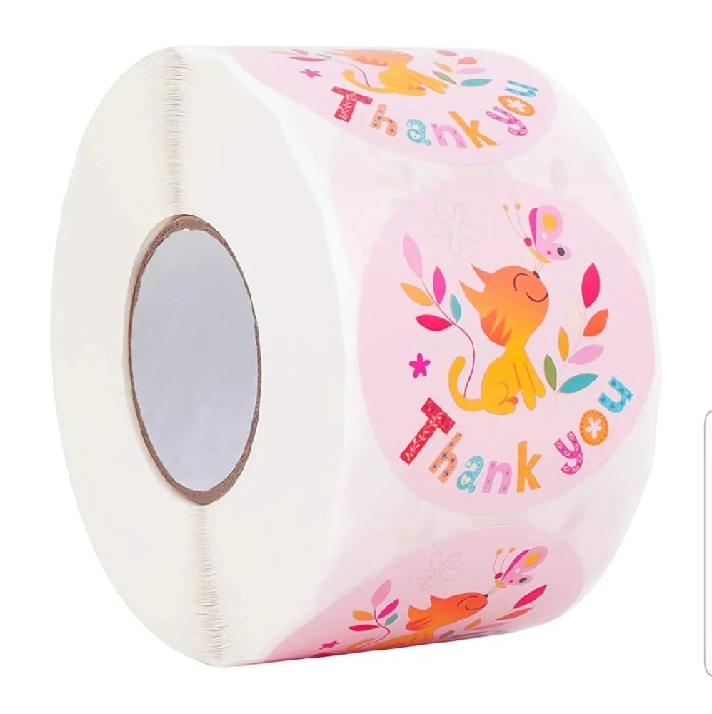 60  2” Thank You Sticker